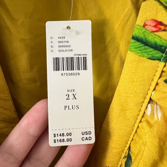 Anthropologie Maeve Golden Wrap Mini Dress - Picture 9 of 9